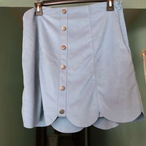Lauren Conrad blue suede skirt size 6